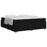 vidaXL Cadre de lit avec matelas Noir 200 x 200 cm tissu