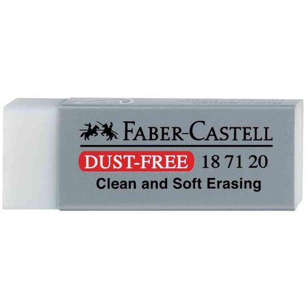 Gomme en plastique dust-free grise x 20 faber-castell
