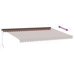 vidaXL Auvent manuel rétractable marron 500x300 cm