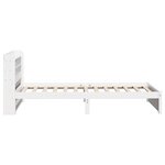 vidaXL Cadre de lit avec tête de lit sans matelas blanc 100x200 cm
