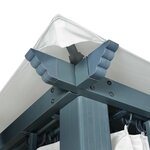 vidaXL Tonnelle avec rideau et lumières LED 3x3 m Crème Aluminium