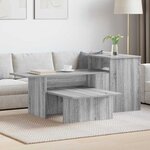 vidaXL Table console Gris Sonoma 91 5 x 35 x 38 5 cm Bois d'ingénierie