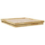 vidaXL Cadre de lit sans matelas 200 x 200 cm en bois massif de chêne