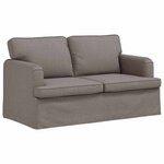 vidaXL Canapé 2 Pièces Taupe 144 x 80 x 85 cm tissu