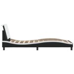 vidaXL Cadre de lit avec LED sans matelas noir et blanc 90x200 cm