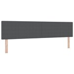 vidaXL Tête de lit avec tête de lit Gris foncé 200 cm Cuir synthétique