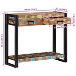 vidaXL Table console Multicolore bois de récupération massif