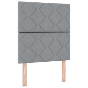 vidaXL Lit à ressorts avec matelas Gris clair 80 x 200 cm tissu