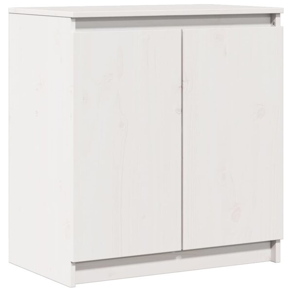 vidaXL Armoire latérale blanc 60x36x65 cm bois de pin massif