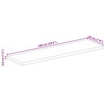 vidaXL Dessus de table 100x20x3 8cm rectangulaire bois massif d'acacia