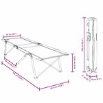 vidaXL Lit de camping pliant Bleu Tissu et métal Compact Pliable