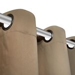vidaXL Rideau occultant 2 Pièces avec œillets métalliques 135x175cm Crème