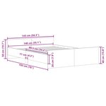 vidaXL Cadre de lit sans matelas chêne marron 140x190 cm