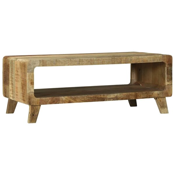 vidaXL Table basse Marron 90 x 50 x 35 cm Bois de manguier brut massif