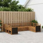 vidaXL Ensemble de canapé d'angle 7 Pièces Naturel Bois d'Acacia Massif