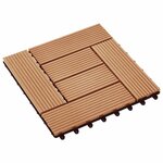 vidaXL Carreau de terrasse 11 pc Teck 30 x 30 cm WPC