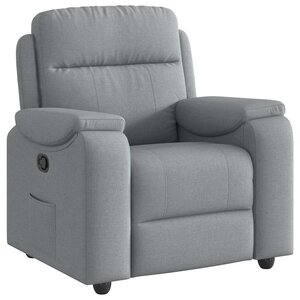 vidaXL Fauteuil inclinable Gris clair Tissu