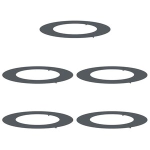 vidaXL Anneaux d'arbre plats 5 Pièces Anthracite Ø50 / 80 cm Acier