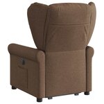 vidaXL Fauteuil inclinable Marron Tissu