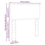 vidaXL Tête de lit Chêne noir 90 cm Bois d'ingénierie