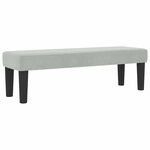 vidaXL Lit à ressorts avec Matelas & Banc Gris Clair 160x200 cm Velours