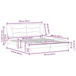 vidaXL Cadre de lit sans matelas Hvar taupe 180x200 cm tissu
