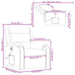 vidaXL Fauteuil de massage inclinable électrique Rouge bordeaux Tissu