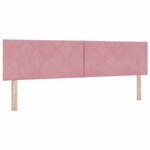 vidaXL Tête de lit Montage mural Géométrique Rose 180 cm Velours