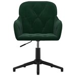vidaXL Chaises pivotantes à manger lot de 2 Vert foncé Velours