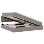 vidaXL Lit avec rangement et matelas Taupe 200 x 200 cm Velours