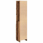 vidaXL Buffet haut 37 5x35x180 cm vieux bois bois d'ingénierie