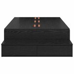 vidaXL Cadre de lit avec rangement Chêne noir 236.5 x 80 x 31.5 cm