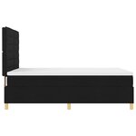 vidaXL Lit à ressorts avec matelas Noir 160 x 200 cm tissu