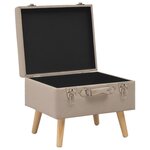 Banquette pouf tabouret meuble tabourets de rangement 3 Pièces beige tissu 3002089
