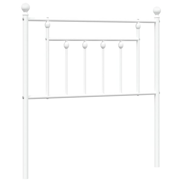 vidaXL Tête de lit métal blanc 80 cm