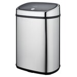 Poubelle de cuisine push city argent acier inoxydable 50 l