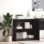 vidaXL Bibliothèque Chêne noir 80 x 24 x 109 cm Panneau de particules