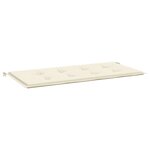 vidaXL Coussin de banc de jardin crème 120x50x3 cm tissu oxford