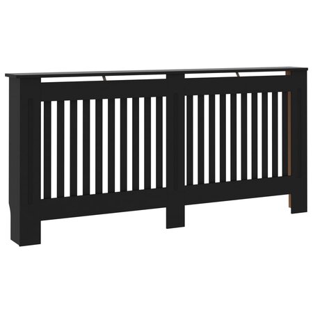 vidaXL Cache-radiateur noir 172x19x81 5 cm MDF