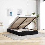 vidaXL Cadre de lit ottoman sans matelas noir 140x200 cm tissu