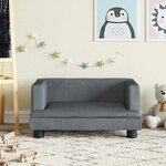 vidaXL Canapé pour enfants gris foncé 60x40x30 cm velours