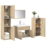 vidaXL Ensemble de meubles de salle de bain 5 Pièces chêne sonoma