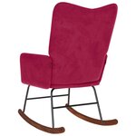 vidaXL Chaise à bascule Rouge bordeaux Velours
