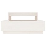 vidaXL Table basse Blanc 80x55x40 5 cm Bois massif de pin