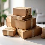 Pack and Move - Lot 6 rouleaux ruban adhésif kraft "fragile" pour emballage et déménagement - 50 m - Qualité Premium