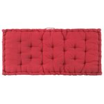 vidaXL Coussins de plancher de palette lot de 2 Coton Bordeaux