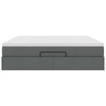 VidaXL Cadre de lit ottoman avec matelas gris foncé 180x200 cm tissu