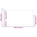 vidaXL Auvent latéral rétractable de patio 160 x 300 cm Marron