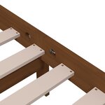 vidaXL Cadre de lit Marron miel Bois massif 135x190 cm Double
