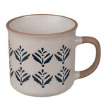 Tasse floral blanche en céramique